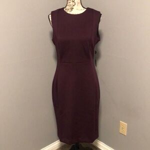 Andrew Marc Elegant Purple Sleeveless Dress